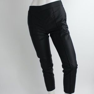 COS Sleek Dress Pants Tapered Trousers 100% Wool Black Skinny Size 4